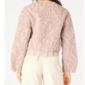 Dex floral quilted bomber jacket floral desert rose romantic boho